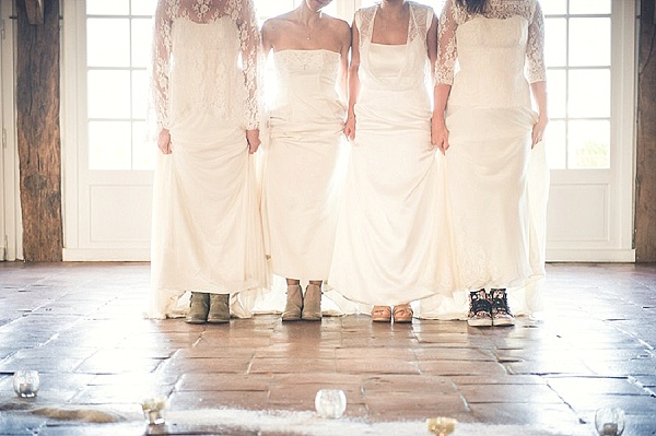 Converse and wedding dress