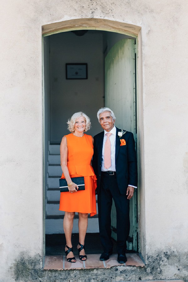 Mother and father of the bride