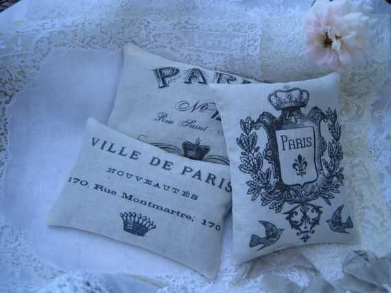 Paris themed favors - lavender sachets