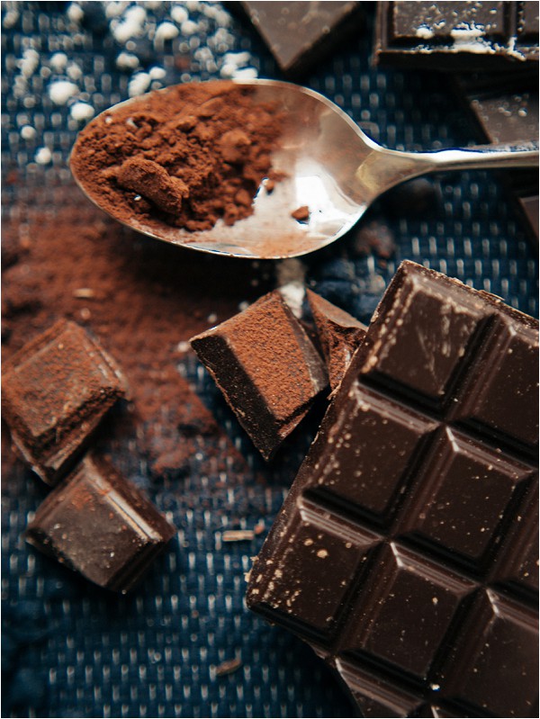 food styling of chocolate