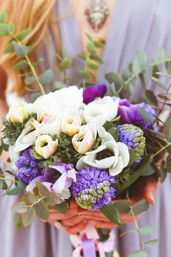 Anemone bridal bouquet