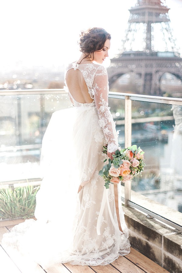 Backless Claire Pettibone Wedding dress