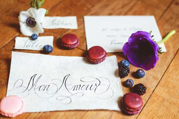 Simple calligraphed invitations