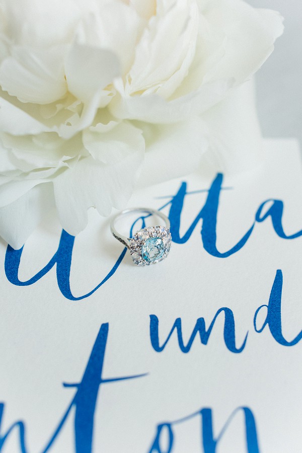 Aquamarine wedding ring