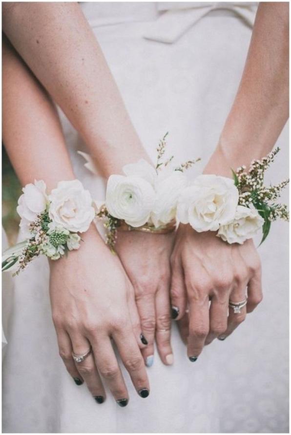 wedding floral bracelets