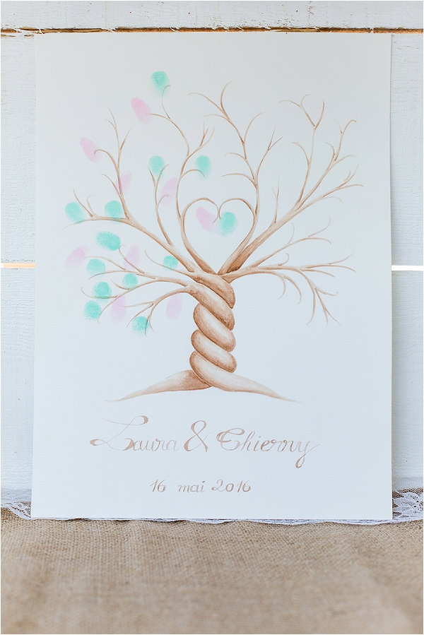 hand painted wedding guest 