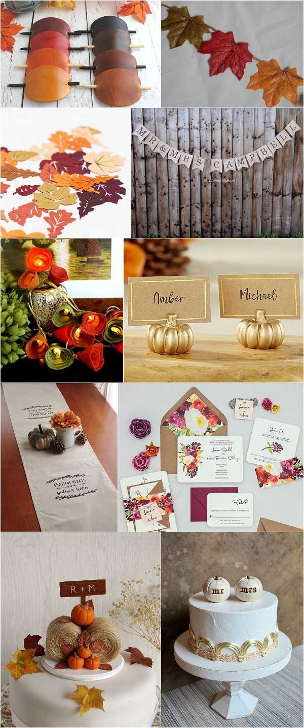 Autumn Wedding Ideas via Etsy