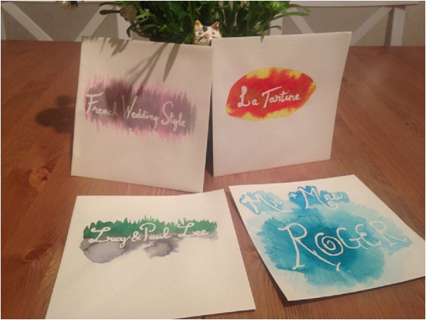 DIY Inked Wedding Envelopes, by La Tartine