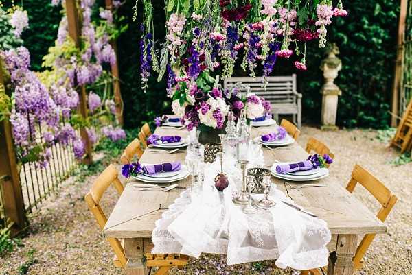 Hanging wedding flowers