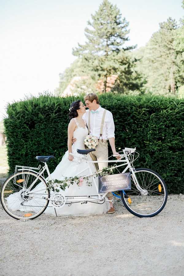 tandem wedding bike