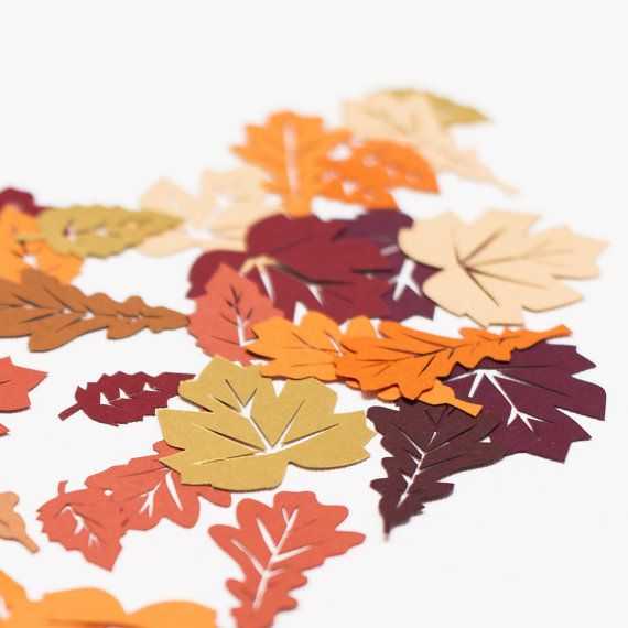 autumn leaf table confetti