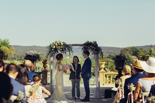 Outdoor Provence wedding ceremony