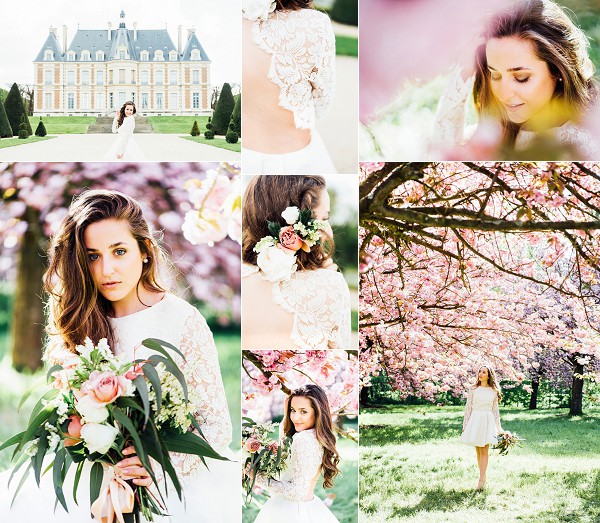 Springtime Cherry Blossom Bridal Shoot In Paris Snapshot