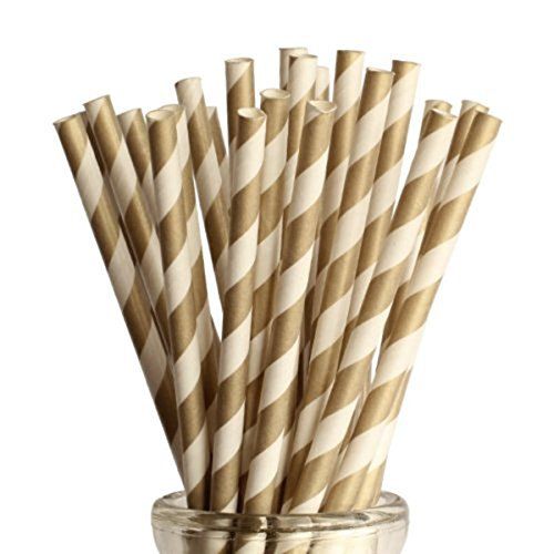 paper gold straws