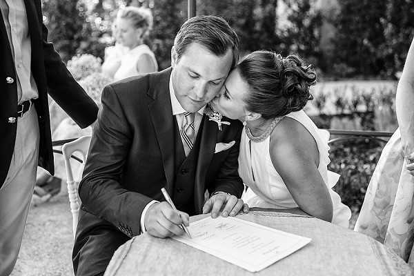 signing the wedding register