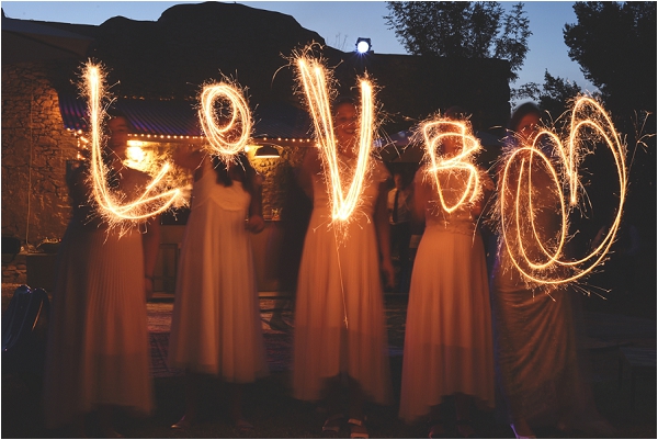 LOVE wedding sparkler photography | Image by Awardweddings