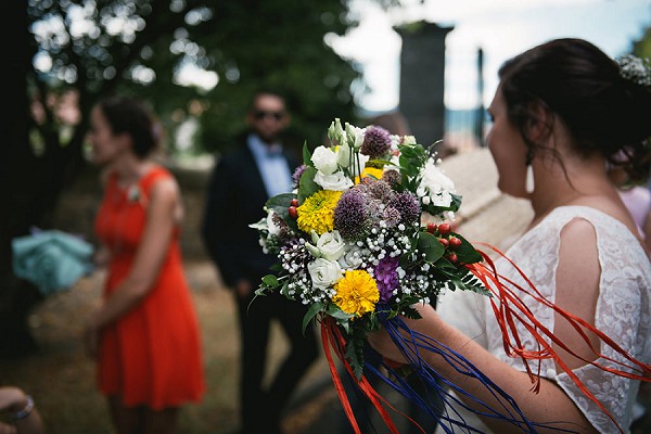 bright wedding bouquet