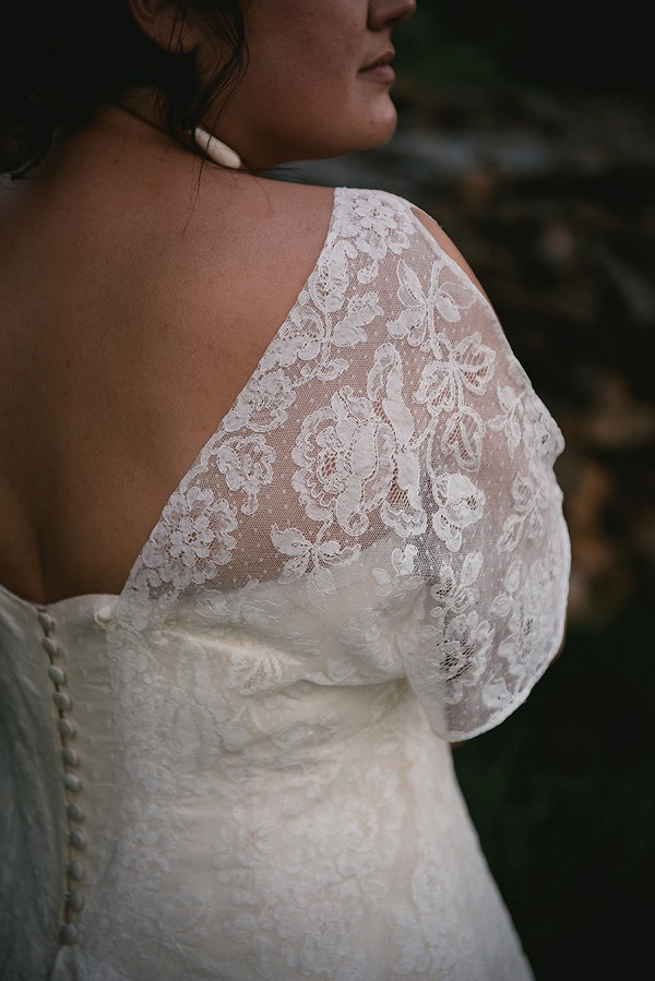 lace sleeve wedding gown