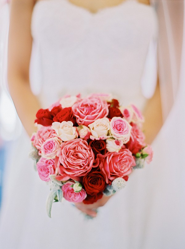 mixed pink bridal bouquet