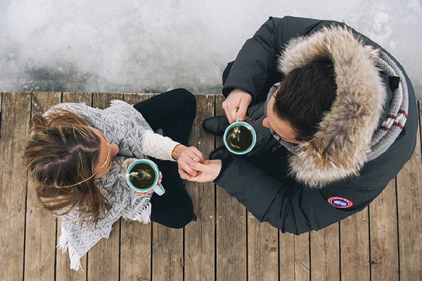 magical winter engagement