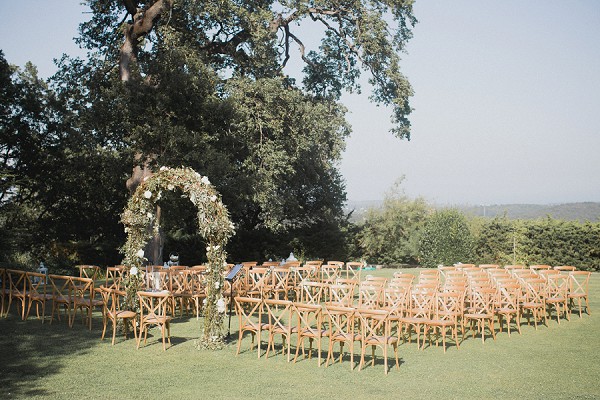 Outdoor summer wedding ceremony 