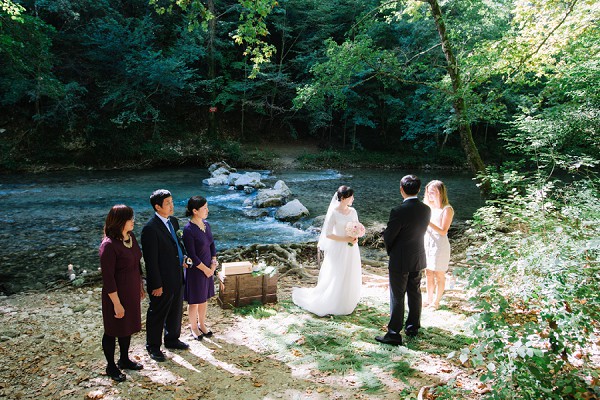Riverside wedding ceremony