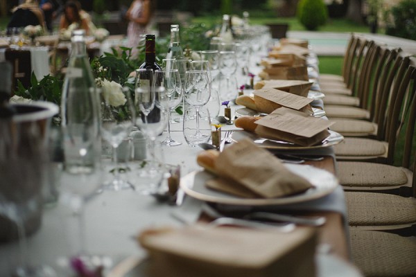 Rustic outdoor french reception