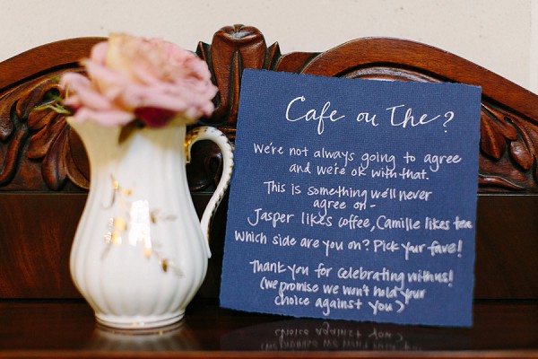 Tea and Coffee Wedding Reception
