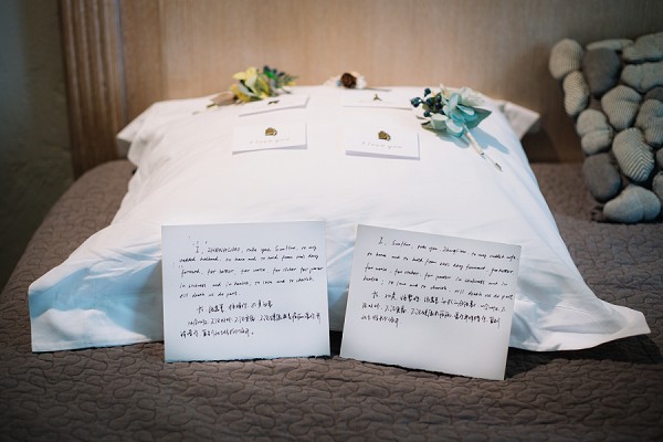 hand written wedding vows
