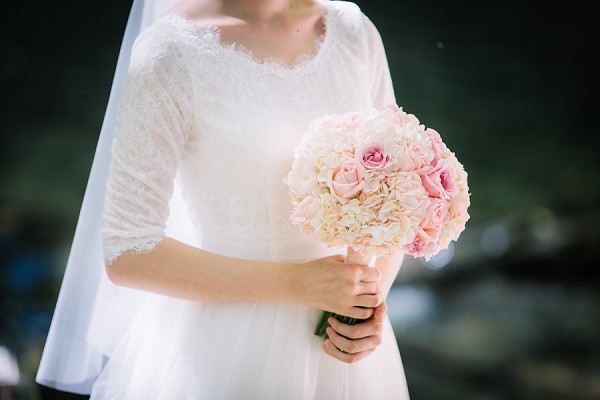 hydrangea and rose bouquet