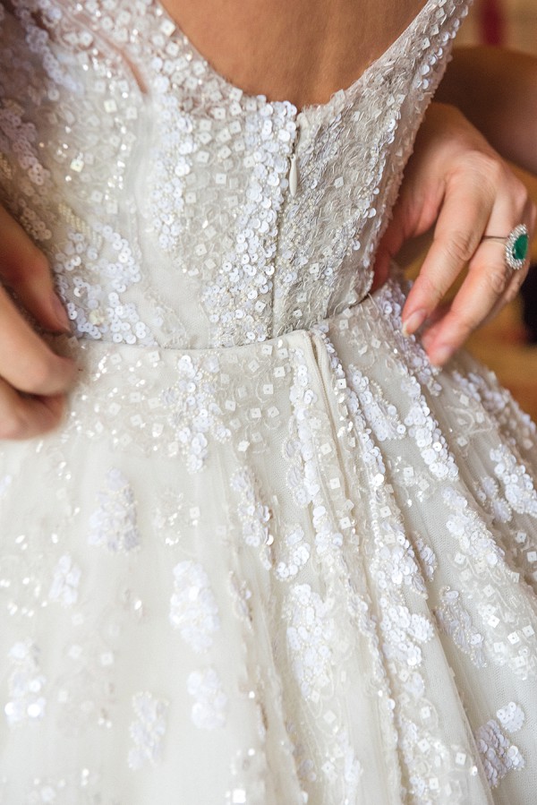 sequin wedding dress