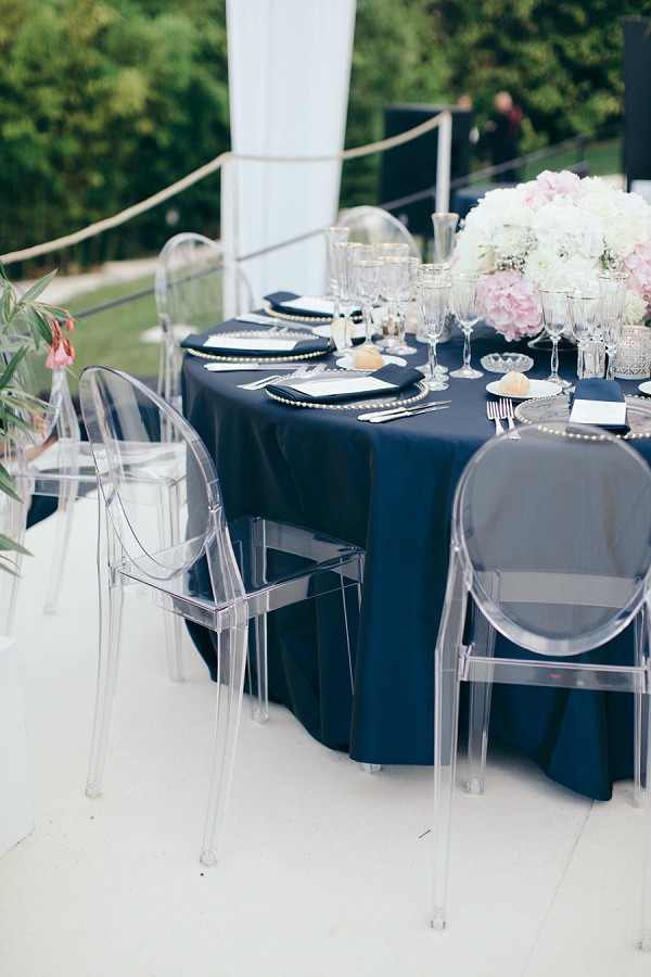 Navy and pink wedding theme
