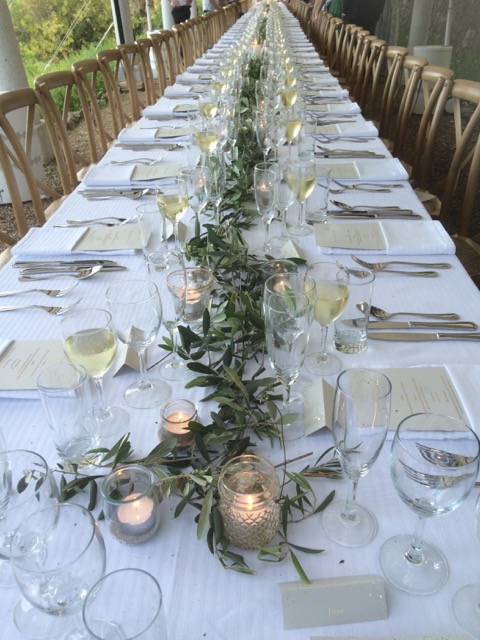 wedding catering and table hire South of France, created by Chef à domicile