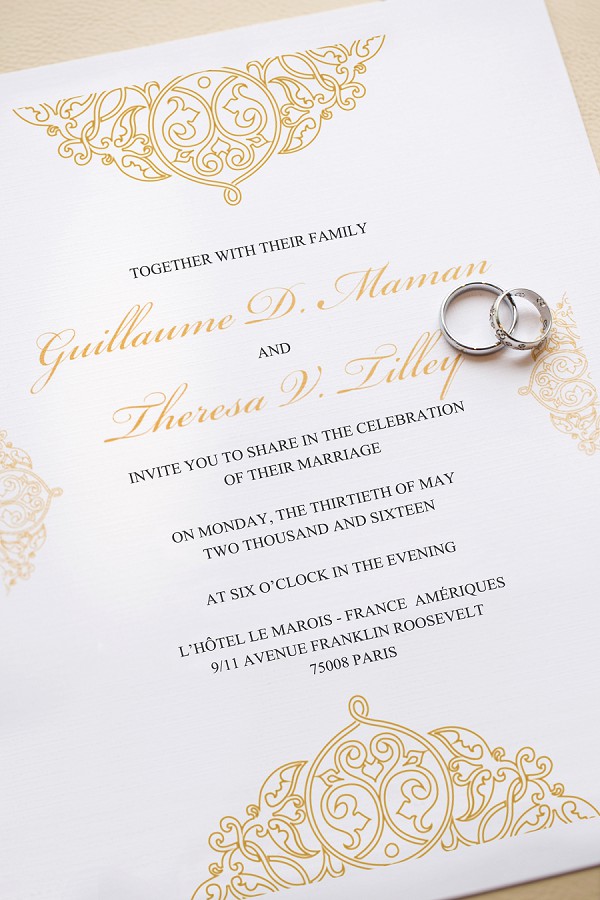 Elegant wedding invites