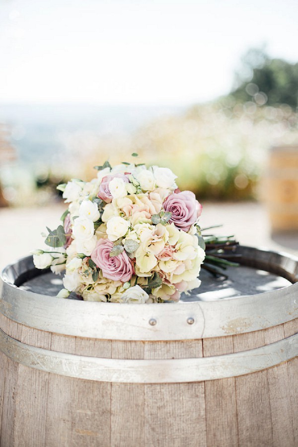 hydrangea and rose bouquet