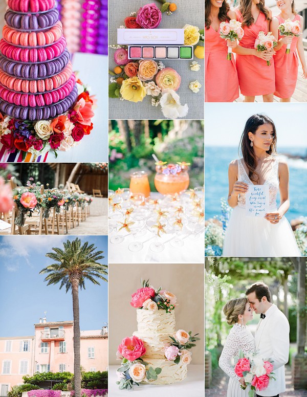 Bright St Tropez Wedding Inspiration Board