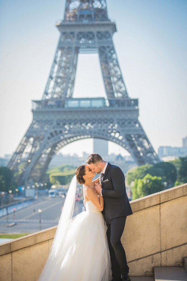 Eiffel Tower Bride and Groom