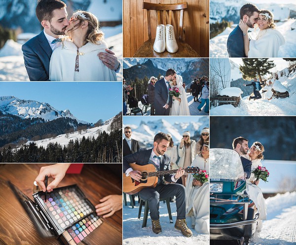 Rhône Alpes Le Gîte du Passant Winter Wedding Snapshot