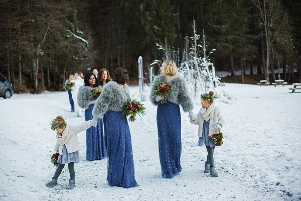Winter Wedding Bridesmaids