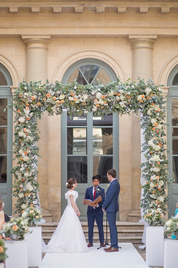 large floral wedding arch