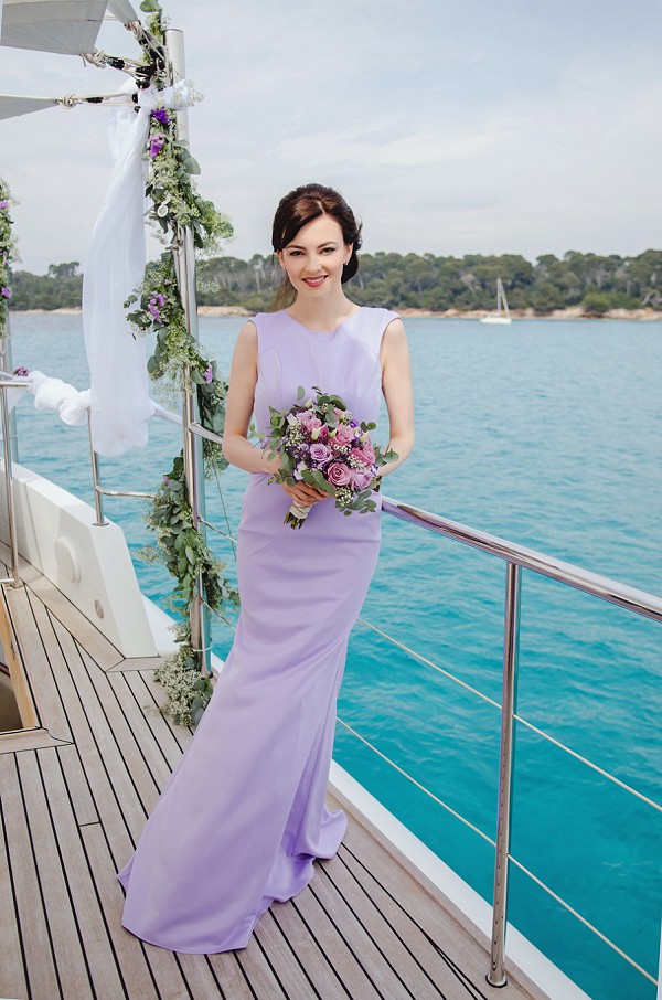 lilac bridesmaid gown