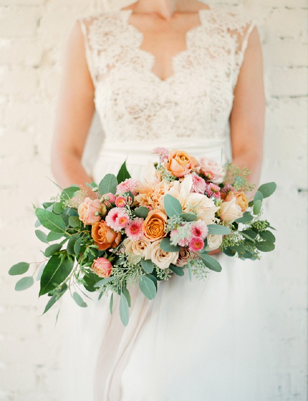 pastel wedding florals