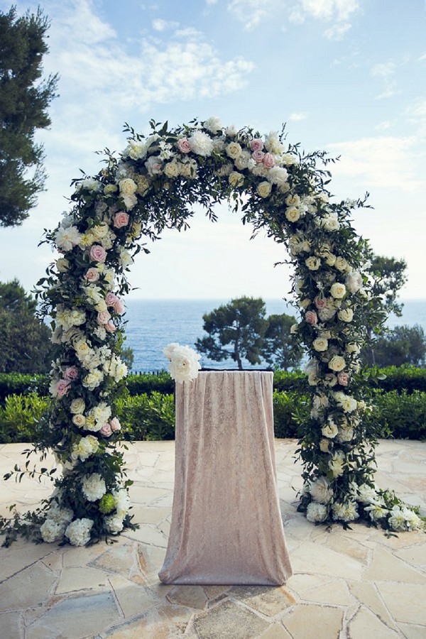 Floral arch wedding