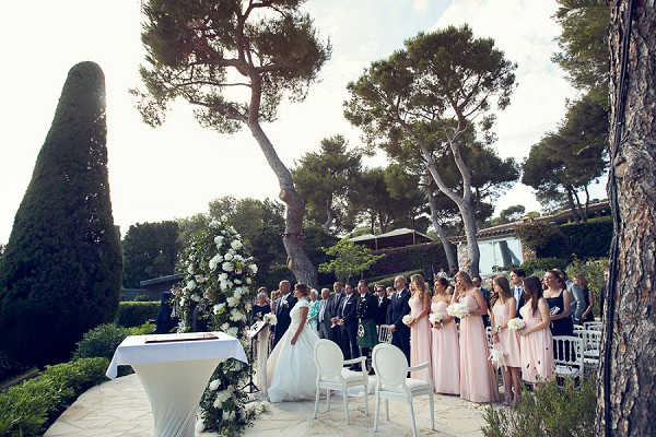 Outdoor wedding ceremony france