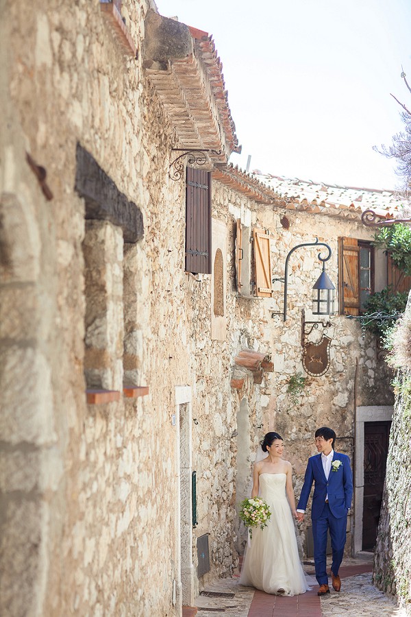 french riviera bride and groom