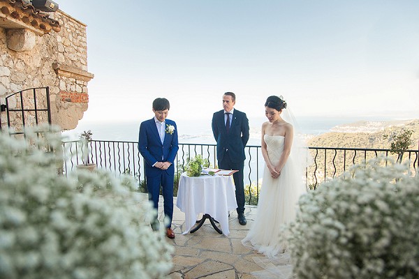 outdoor french riviera ceremony