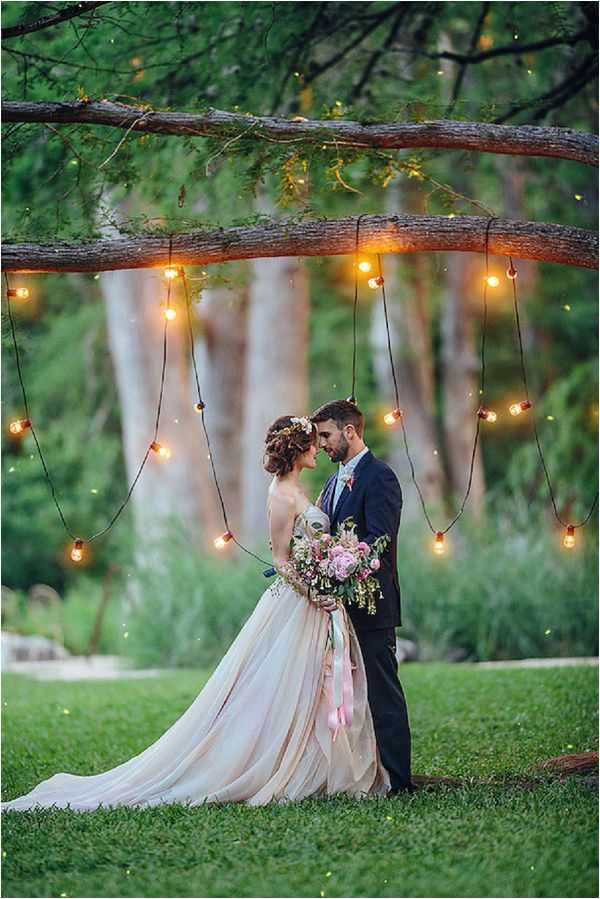 French wedding lighting ideas night photo