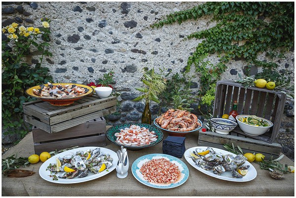 wedding sea food table