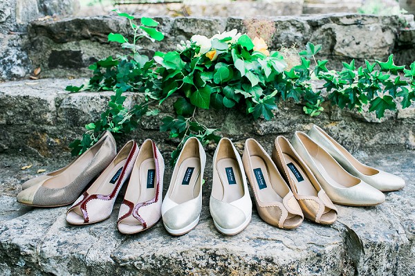 bride and bridesmaid shoes