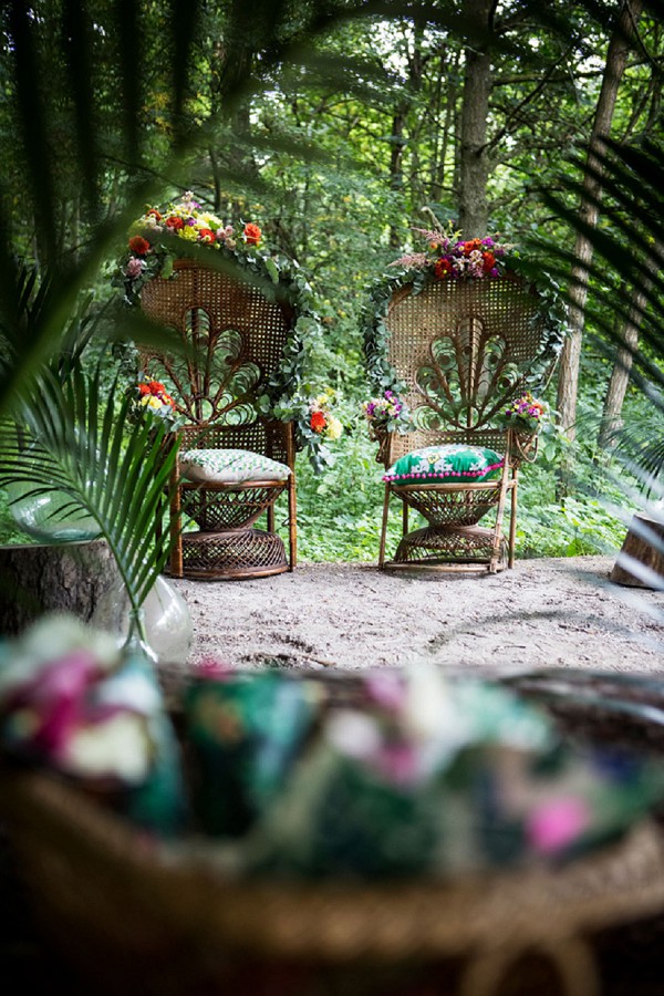 jungle inspired wedding ceremony
